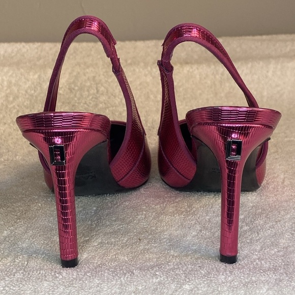 NEW IN BOX Karl Lagerfeld Paris Glora Slingback Pump in Red Plum (7M) - Picture 5 of 7